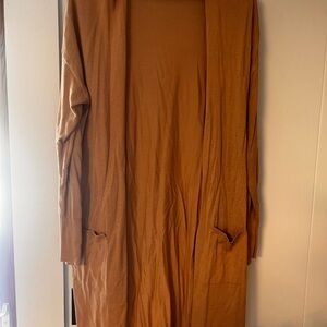 Cozy Brown Long Cardigan